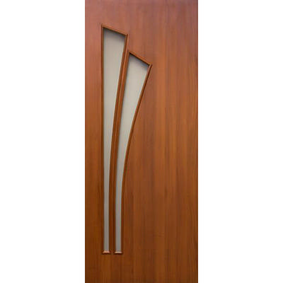 Дверное полотно ламинированное Лилия 2000х700х35 мм орех со стеклом